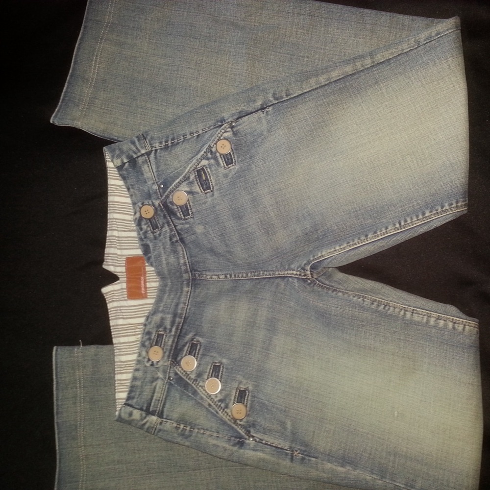 Blue Denim Overalls with Distressed Detailing